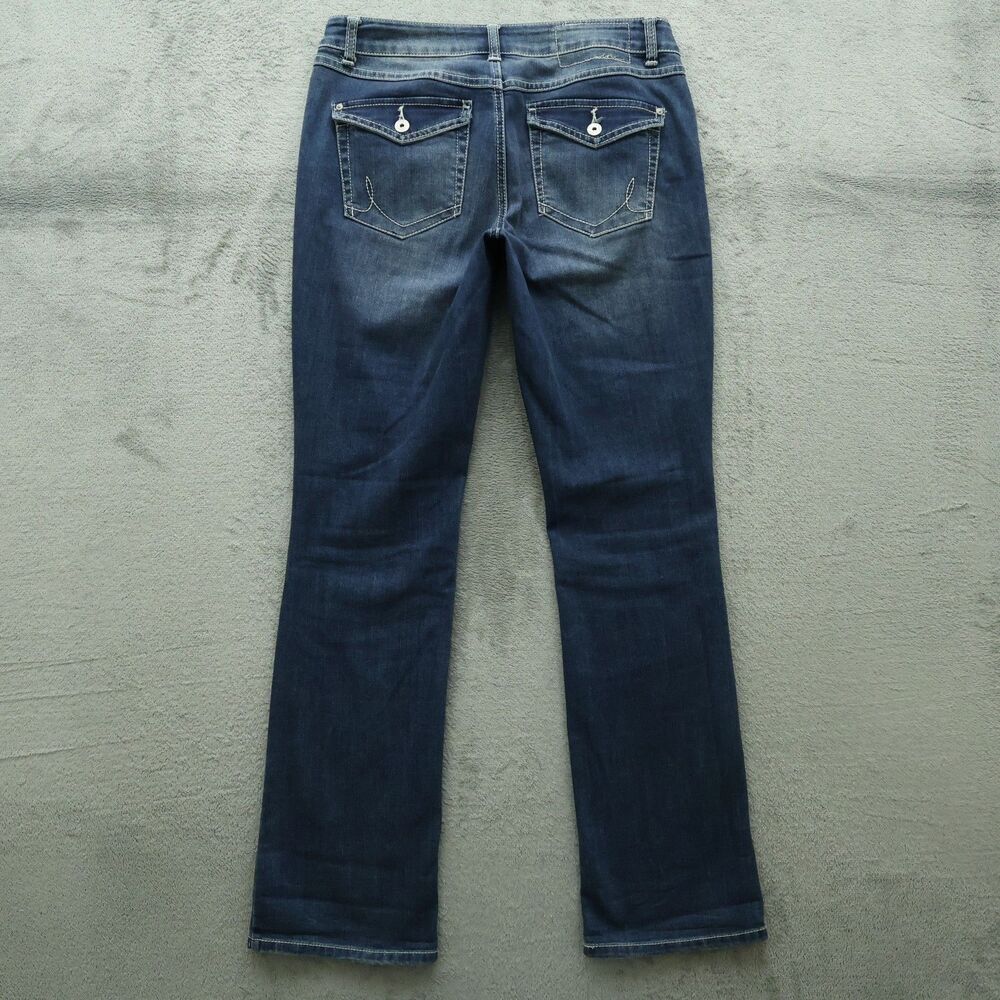 INC Jeans Women's Size 10R Blue Mid-Rise Boot Leg Stretch Denim 33" Inseam